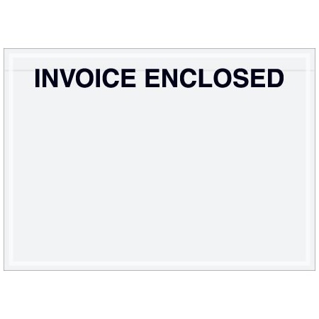 Bsc Preferred 7 x 5'' Clear Face ''Invoice Enclosed'' Envelopes, 1000PK PL481